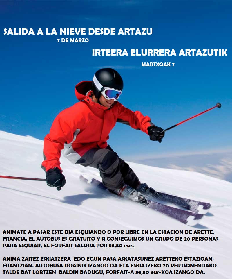 Eskiatzera goaz / Nos vamos a esquiar